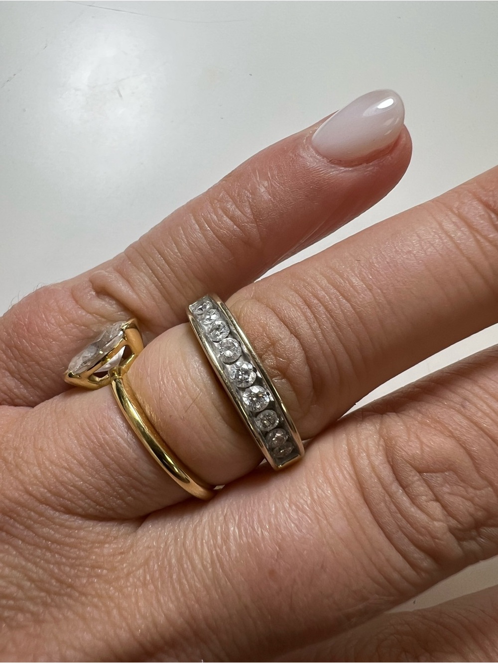 14K Gold Classic Channel-Set Natural Diamond Band - Picture 9 of 16